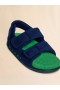  Blue And Green Towelling Triple-strap Fussbett Blue/green