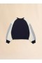  Crewneck Sweatshirt With Colorblock Details Bluenavy