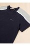  T-shirt With Colorblock Details Bluenavy