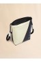  White And Tribeca Crossbody Bag With Shoelace Strap Shell/black