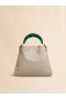  Venice Small Bag In Beige Leather Lightcamel/green