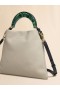  Venice Small Bag In Beige Leather Lightcamel/green