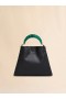  Venice Small Bag In Leather Black/sphericalgreen