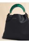  Venice Small Bag In Leather Black/sphericalgreen