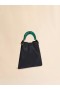  Venice Small Bag In Leather Black/sphericalgreen