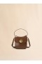  Brown Leather Butterfly Small Handbag Maroon