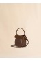  Brown Leather Butterfly Small Handbag Maroon