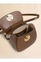  Brown Leather Butterfly Small Handbag Maroon