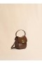  Brown Leather Butterfly Small Handbag Maroon
