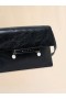  Craquel&eacute; Patent Leather Small Envelope Bag Black