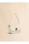  Cream Leather Butterfly Medium Hobo Bag Shell