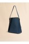  Deep Blue And Leather Reverse Hobo Bag Opal/black