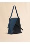  Deep Blue And Leather Reverse Hobo Bag Opal/black