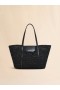  Medium Raffia-effect Trunkaroo Beach Bag Black