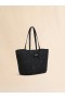  Medium Raffia-effect Trunkaroo Beach Bag Black