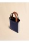  Museo Nano Bag In Blue And White Leather Blublack/shell/moca