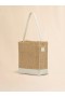  Small Natural Woven Fabric Museo Hobo Bag With Leather Patches Natural/ivory
