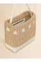  Small Natural Woven Fabric Museo Hobo Bag With Leather Patches Natural/ivory