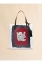  White And Tribeca Tote With Fawn Print Lily White/black/hot Red