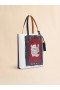  White And Tribeca Tote With Fawn Print Lily White/black/hot Red