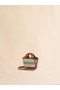  Raffia Effect And Blue Crochet Tropicalia Micro Bag Gold Sand/pale Mint