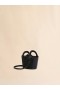  Tropicalia Micro Bag In Leather And Raffia-effect Fabric Black