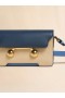  Blue, Beige And Light Blue Leather Trunkaroo Mini Shoulder Bag Night Blu/whinter Wheat/opal
