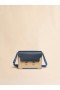  Blue, Beige E Light Blue Leather Trunkaroo Medium Shoulder Bag Night Blu/whinter Wheat/opal