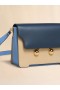  Blue, Beige E Light Blue Leather Trunkaroo Medium Shoulder Bag Night Blu/whinter Wheat/opal