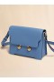  Blue Leather Trunkaroo Medium Shoulder Bag Opal