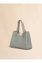  Grey Leather Trunkaroo Tote Handbag Storm
