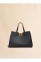 Leather Medium Trunkaroo Tote Handbag Black
