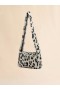  Shearling Animal Print Trunkaroo Soft Medium Shoulder Bag White/grey