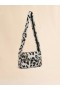  Shearling Animal Print Trunkaroo Soft Medium Shoulder Bag White/grey