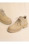  Beige Suede Patchy Combat Boot Goldsand