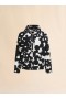  Cotton Hoodie With And White Dillies Print Black