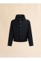  Gabardine Hooded Jacket Black