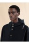  Gabardine Hooded Jacket Black