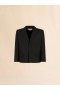  Poplin Single-breasted Boxy Jacket Black