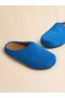 Blue Long-hair Calfskin Fussbett Sabot Mazarineblue