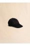  Organic Gabardine Baseball Cap With Embroidered Logo Black