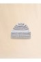  White Brushed Mohair Beanie With Stripes Lilywhite