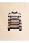  Beige Striped Brushed Mohair Jumper Winterwheat