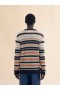  Beige Striped Brushed Mohair Jumper Winterwheat