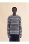  Grey Striped Mohair Jumper Antique Silver