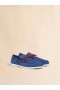  Blue Nubuck Boat Loafer Leaden Blue