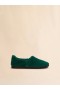  Green Slip-on Loafer In Faux Fur Gardengreen