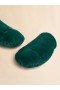  Green Padded Faux Fur Mittens Gardengreen