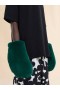  Green Padded Faux Fur Mittens Gardengreen
