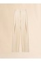  Cream Nappa Leather Trousers With Maxi Pleats Limestone